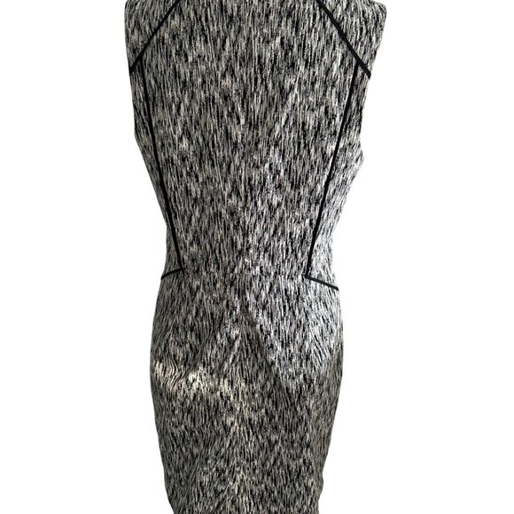 BANANA REPUBLIC Black White Patterned Work Pencil Dress Size 4 - Picture 6 of 9